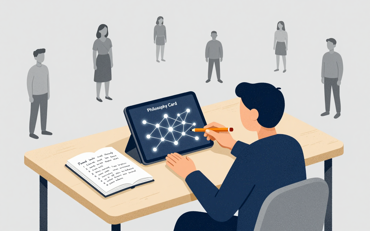 学び：ペルソナはデータより「判断の文脈」で決まるのイメージ図